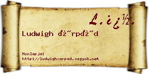 Ludwigh Árpád névjegykártya